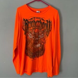 Paramount outdoors men’s long sleeve hunting shirt, size XL, orange black